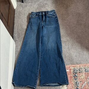 Women's Wide-Leg High-Rise Jeans in Dark Blue